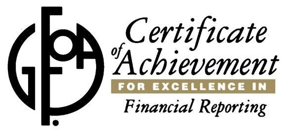 The Government Finance Officers Association Certificate of Achievement for Excellence in Financial Reporting Program Logo
